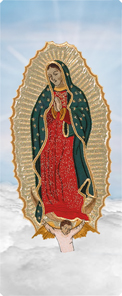 Lady of Guadalupe Clouds Blue